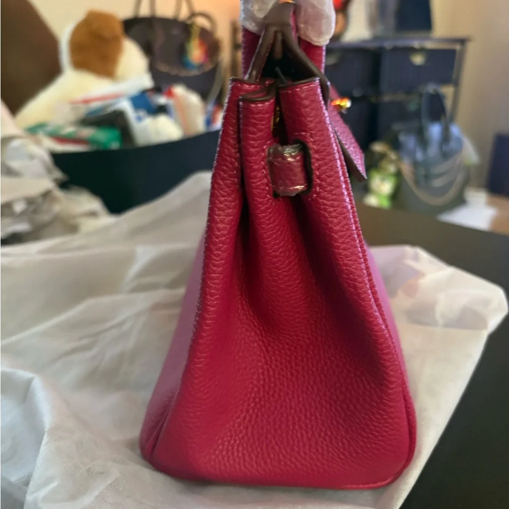 Vibrant Fuchsia Satchel Bag - Picture 3 of 12